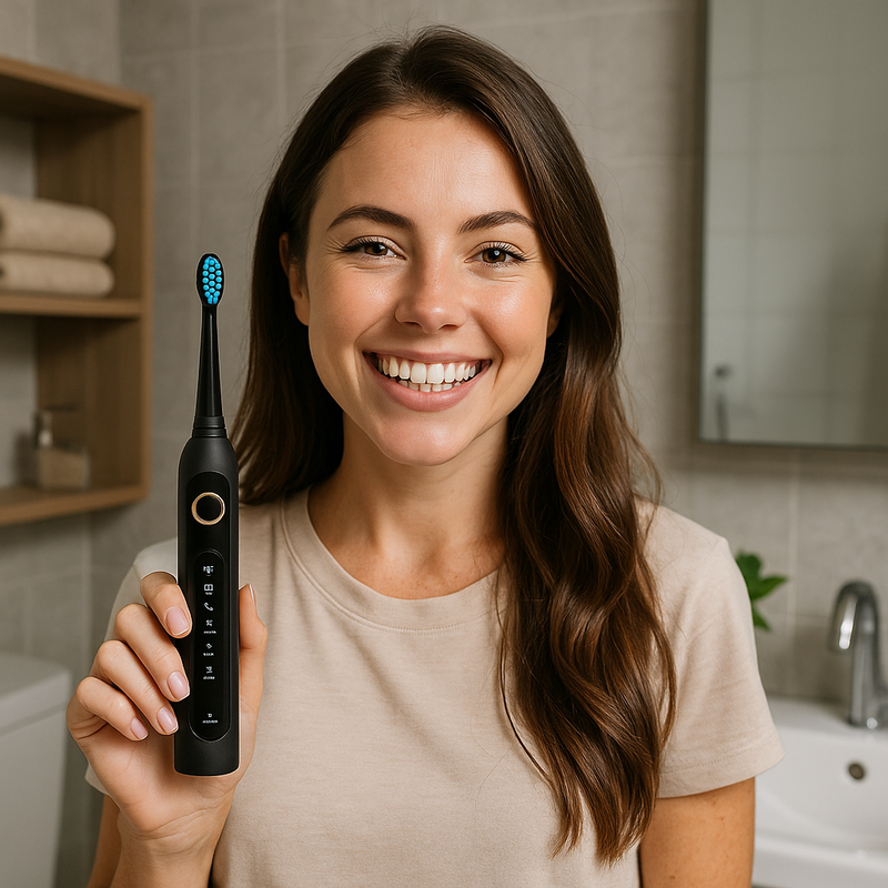 Escova de Dente Elétrica Sorriso Pro® – Dentes mais brancos em menos tempo